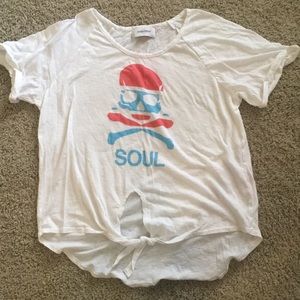 SoulCycle tie front tee